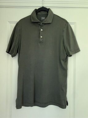 Men's Fedeli Olive Green Short Sleeve Polo